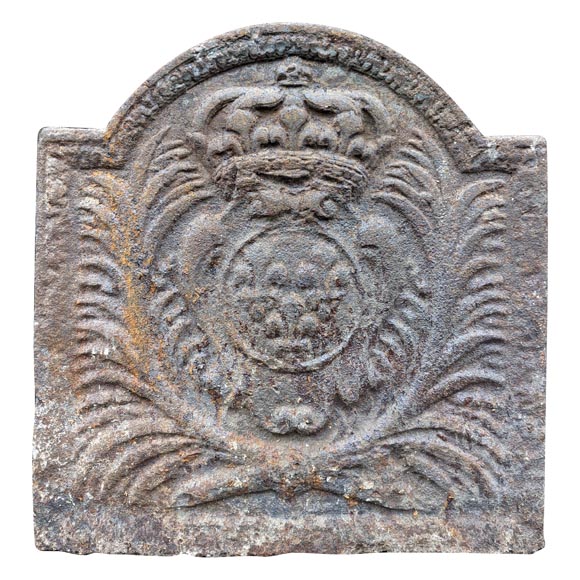 Fireback from the 19th century with the coat of arms of France -0