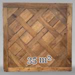 Batch of about 35 m² of 18th century Versailles oak parquet flooring