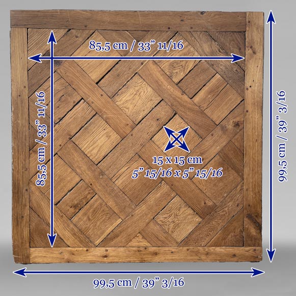 Batch of about 35 m² of 18th century Versailles oak parquet flooring-10