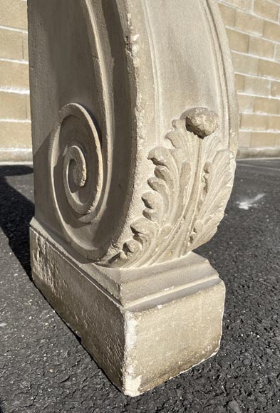 Royal Red marble console with stone legs-6