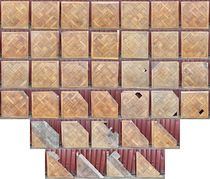 Batch of about 75 m² of Versailles oak parquet, 18th century-5