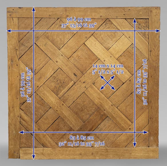 Batch of about 75 m² of Versailles oak parquet, 18th century-13