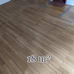 18 m² of oak linear parquet flooring