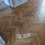 15 m² lot of oak herringbone parquet