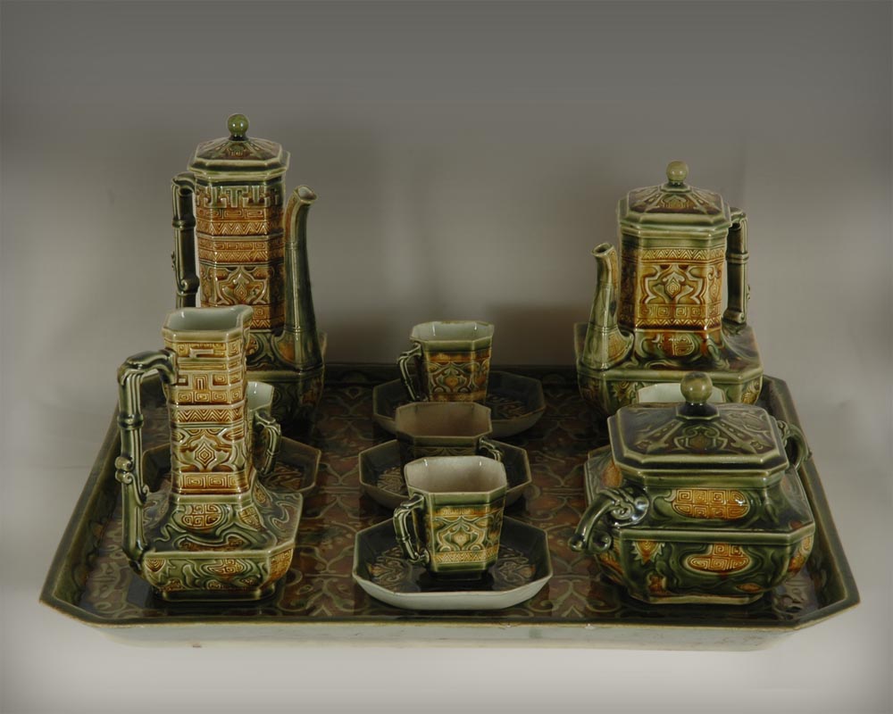 CHOISY LE ROI MANUFACTURE, Coffee and tea set in the Oriental style-0