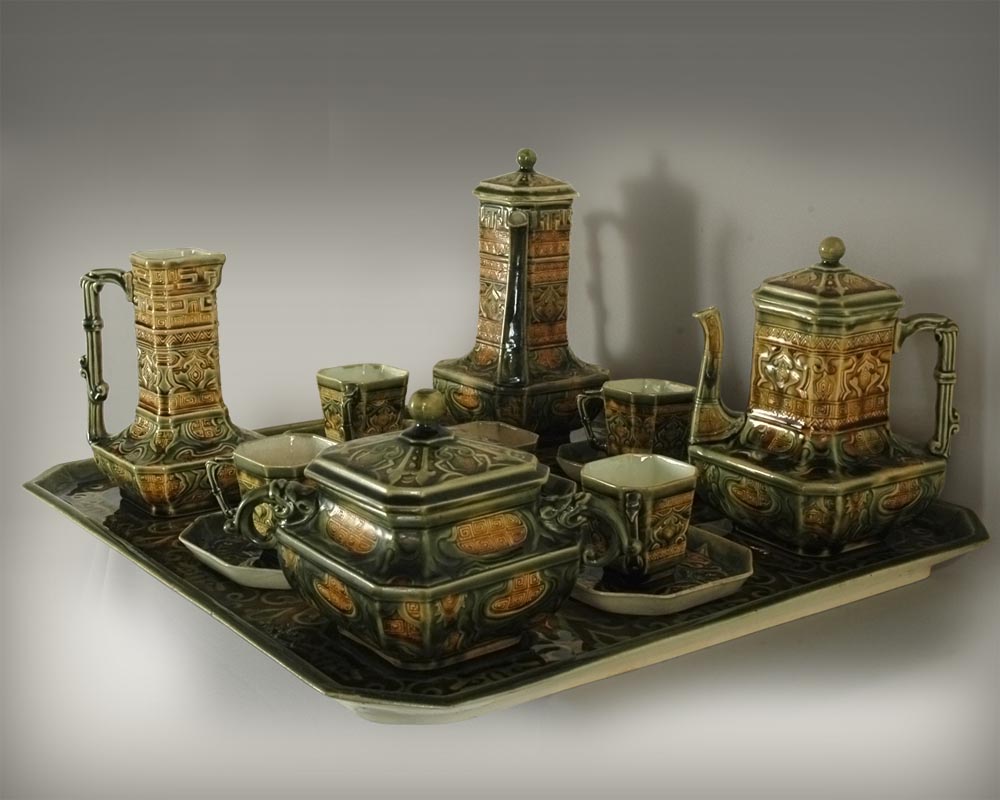 CHOISY LE ROI MANUFACTURE, Coffee and tea set in the Oriental style-2