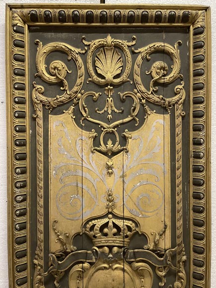 Carved and gilded wood paneling-1