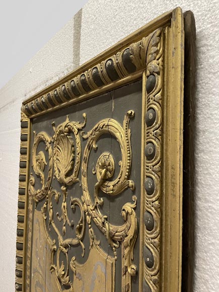 Carved and gilded wood paneling-2