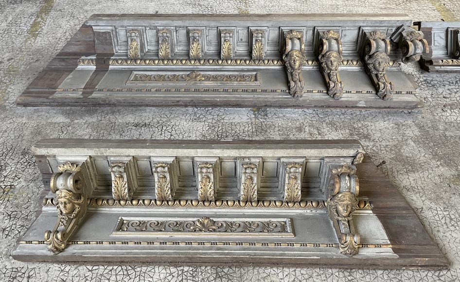 René Gaillard (architect), Aimé Octobre (sculptor), Regency-Style Painted and Gilded Woodwork, 1919-12