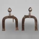 Pair of horseshoe headboards, 19th century