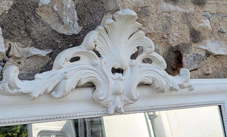 Regency style trumeau with openwork palmette and pearl frieze-2