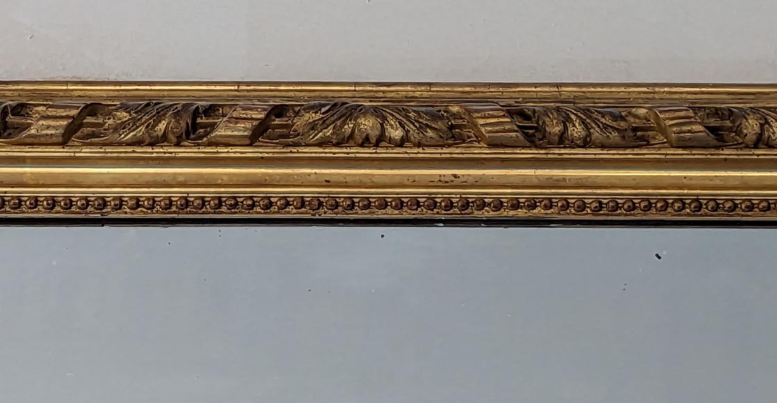 Louis XVI-style gilded trumeau with pearl decoration-1