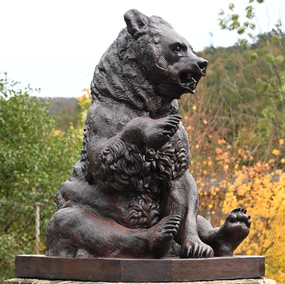 Joseph Simon Volmar (Berne, 1796-1865), Pair of bears in cast iron-6