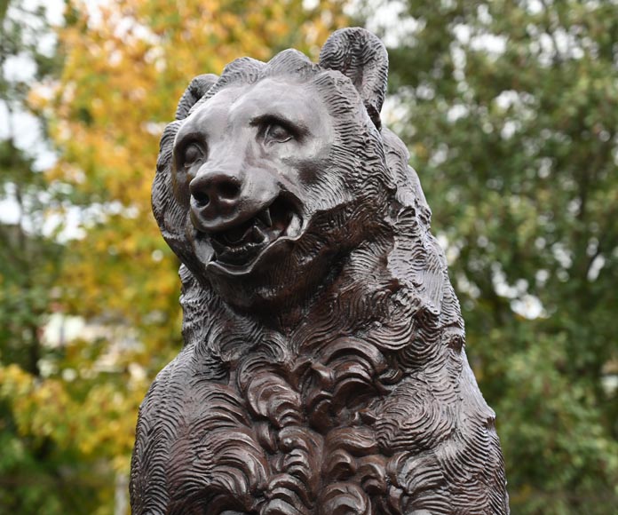 Joseph Simon Volmar (Berne, 1796-1865), Pair of bears in cast iron-7