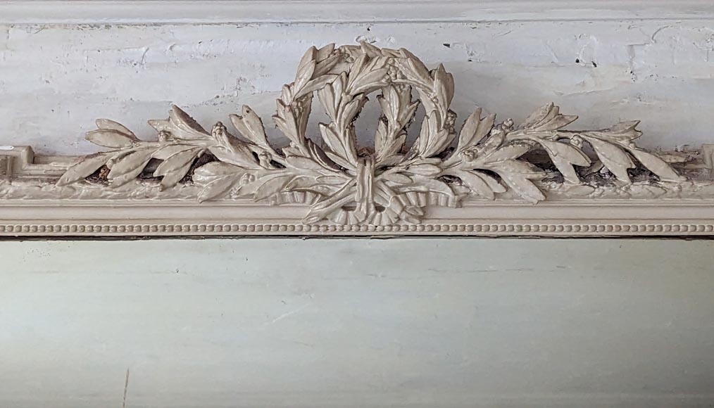 Louis XVI style trumeau decorated with a double laurel wreath-1