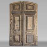 Large oak double door