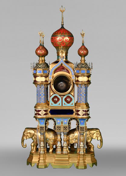 Charles Stanislas MATIFAT, the elephant clock an oriental model presented at the Crystal Palace in 1851-2