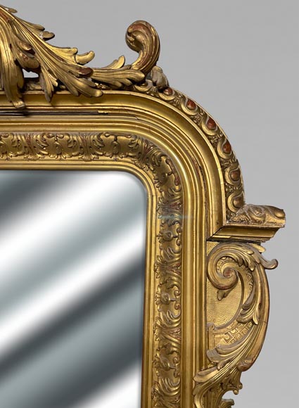 Large gilded trumeau with central medallion in the Napoleon III style-3