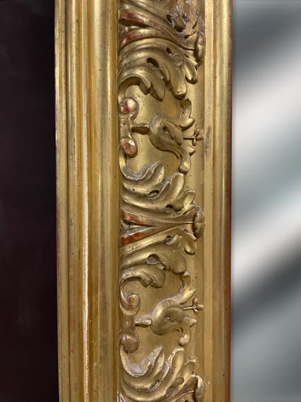 Large gilded trumeau with central medallion in the Napoleon III style-6