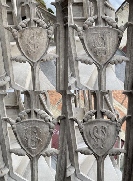 Pair of Neo-Gothic Church Pulpit Staircases in Carved Oak Pair of Neo-Gothic Church Pulpit Staircases in Carved Oak-5