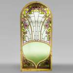 KOENIG & LAFITTE - Art Nouveau stained glass window with bindweed