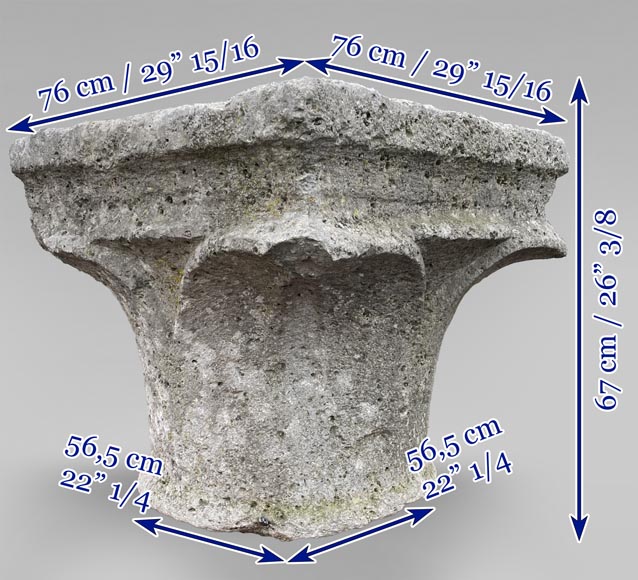Stone column capital, Gothic period-7