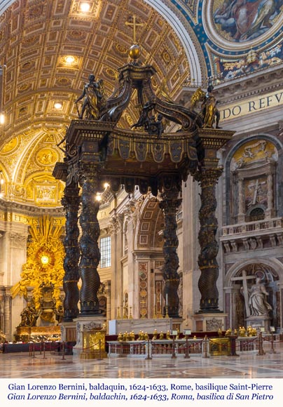 Baroque church altar and altarpiece of the 17th century-3