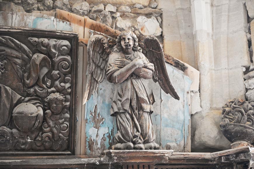 Baroque church altar and altarpiece of the 17th century-8