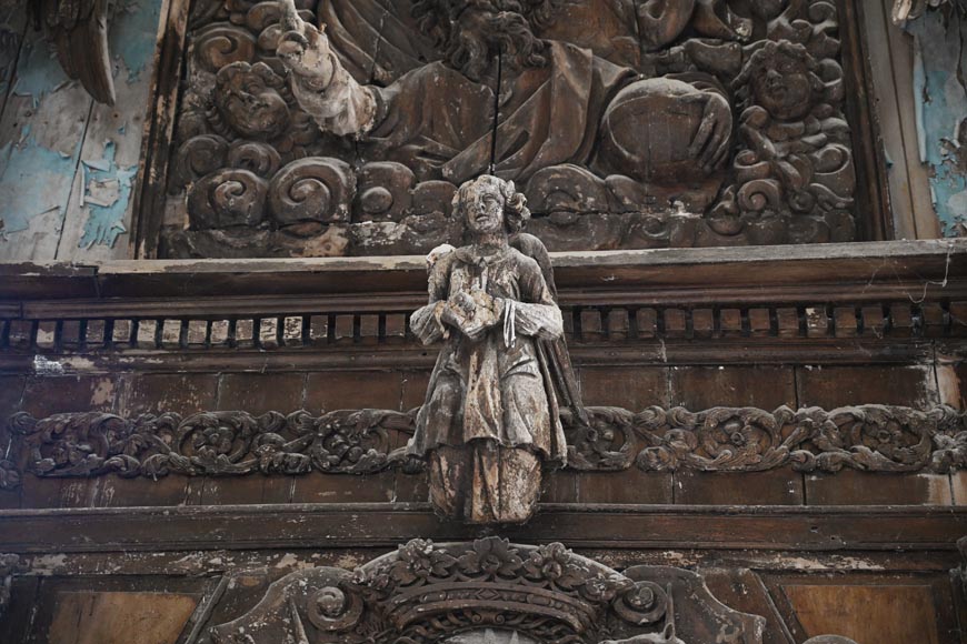 Baroque church altar and altarpiece of the 17th century-9