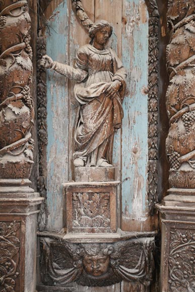 Baroque church altar and altarpiece of the 17th century-12