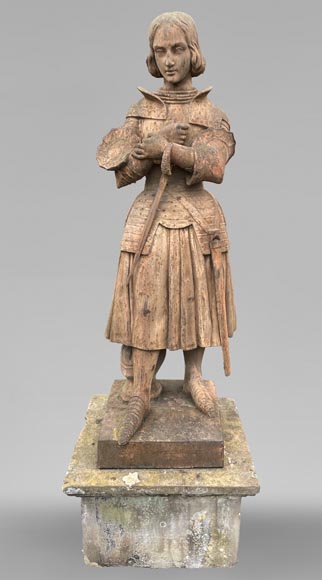 Joan of Arc cast-iron statue-0