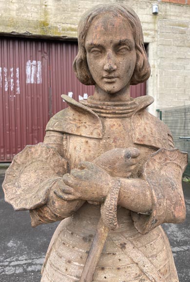 Joan of Arc cast-iron statue-1