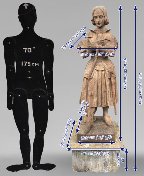 Joan of Arc cast-iron statue-13