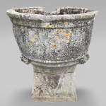 Imposing antique stone stoup