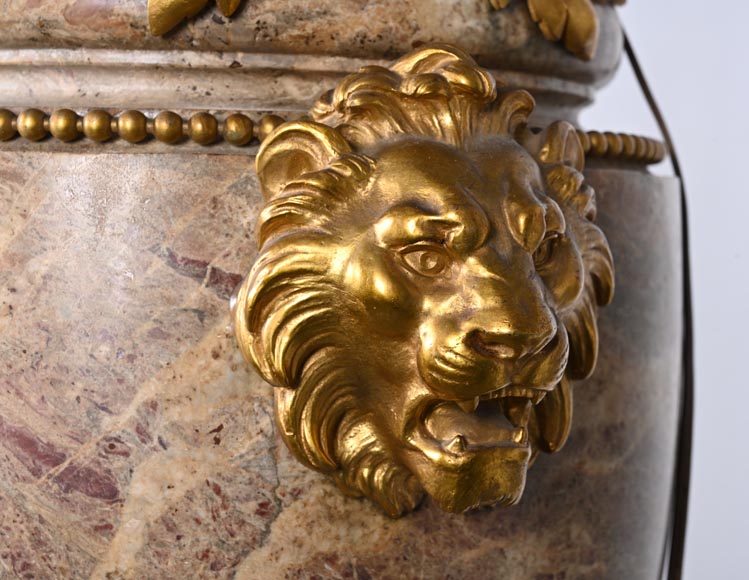 Napoléon III Lamp in Sarrancolin Marble, modern base-10