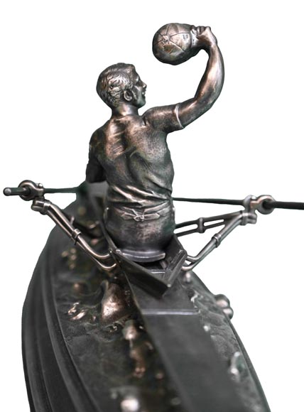 Edouart DROUOT - The oarsman, bronze sculpture-3