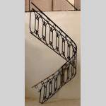 Cast iron banister with brass hand rail