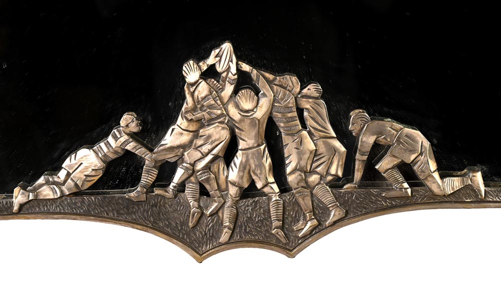 BORETTI - Mirror decorated with rugby players-1
