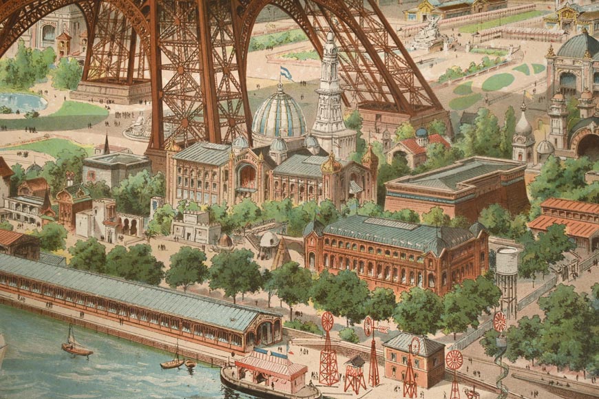 TAUZIN - Lithography of the Eiffel Tower-3