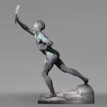 MAX KRUSE - Messenger of victory, bronze runner sculpture