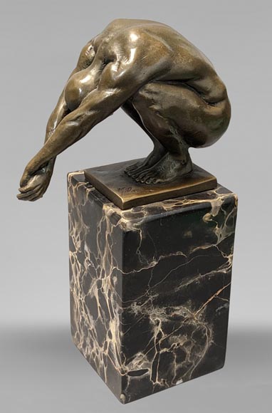 LOPEZ MILO - Diver, bronze sculpture-0