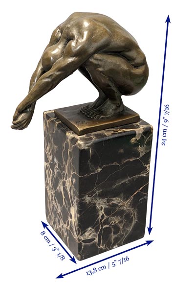 LOPEZ MILO - Diver, bronze sculpture-6