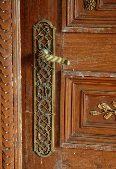 Louis XVI style Oak and Stucco paneled room -3