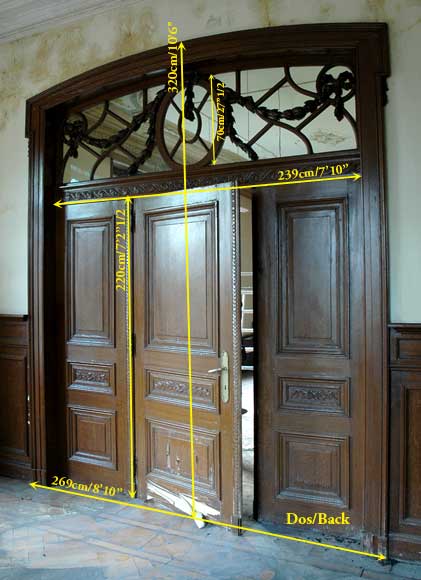 Louis XVI style Oak and Stucco paneled room -4