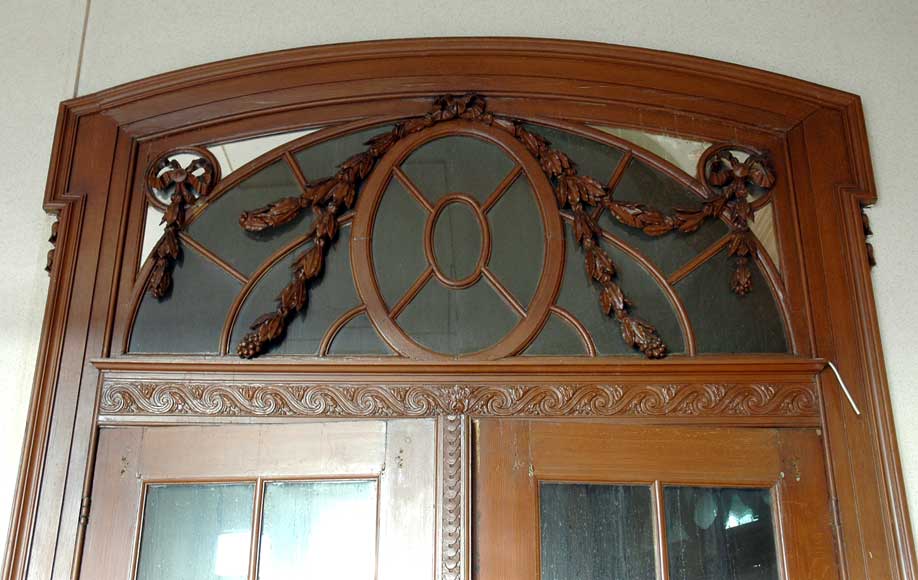 Louis XVI style Oak and Stucco paneled room -6