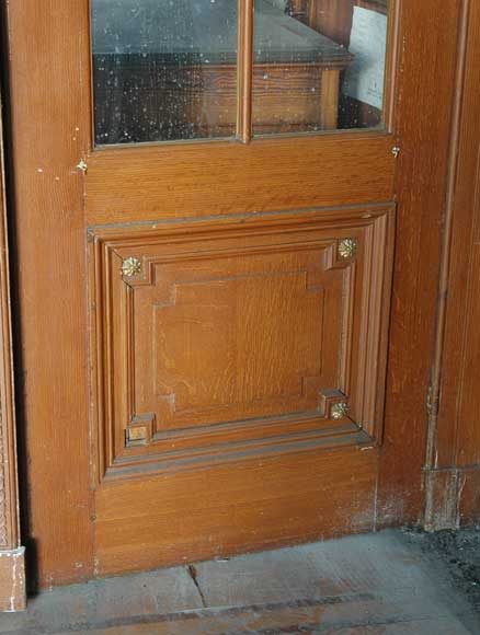 Louis XVI style Oak and Stucco paneled room -9