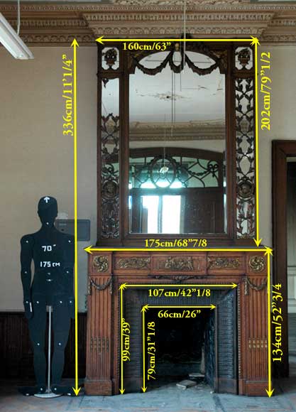 Louis XVI style Oak and Stucco paneled room -13