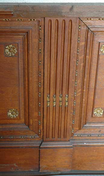Louis XVI style Oak and Stucco paneled room -18