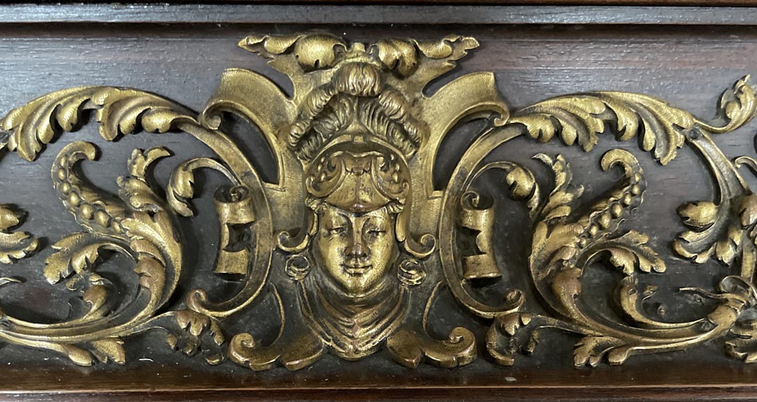 Aimé Millet (1819–1891) — Large Neo-Renaissance cabinet in walnut and gilt bronze-13
