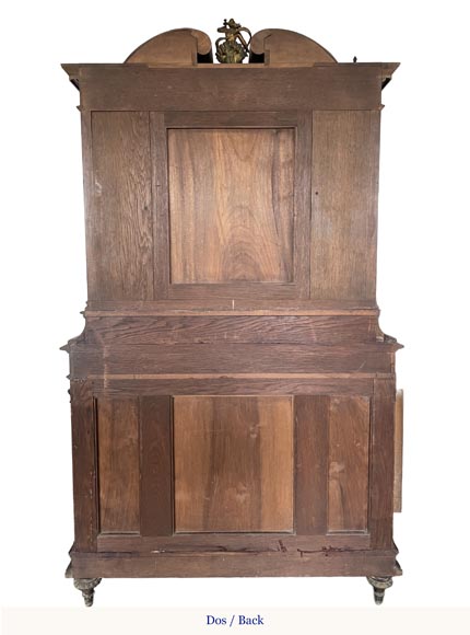 Aimé Millet (1819–1891) — Large Neo-Renaissance cabinet in walnut and gilt bronze-16